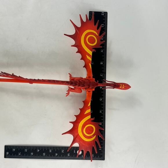 How To Train Your Dragon Red Hookfang Toy Sword Staff 21" DreamWorks Flame Wing - Picture 10 of 13